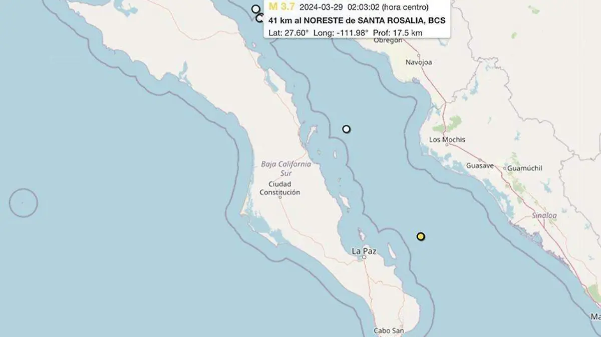 Sismo en santa rosalia 29 marzo